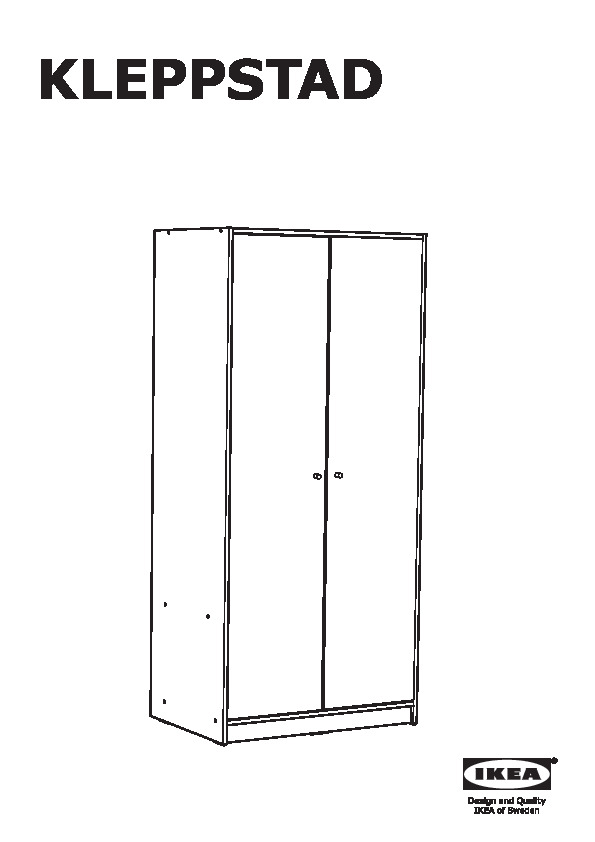 KLEPPSTAD Armoire 2 portes, blanc - IKEA