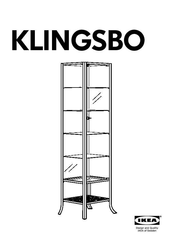 KLINGSBO Glass-door cabinet