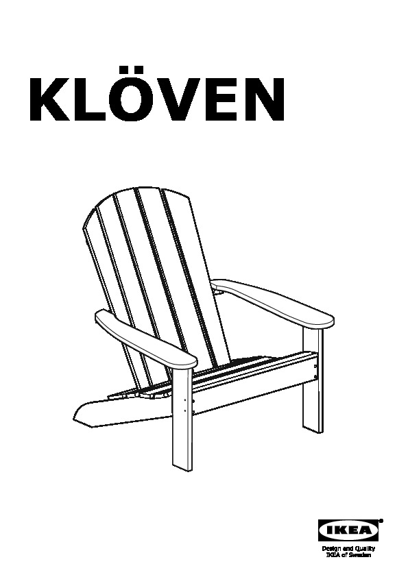 KLÖVEN Deck chair, outdoor