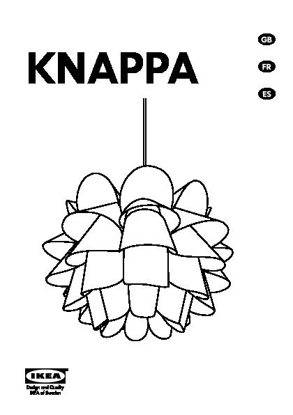 KNAPPA Pendant lamp with LED bulb
