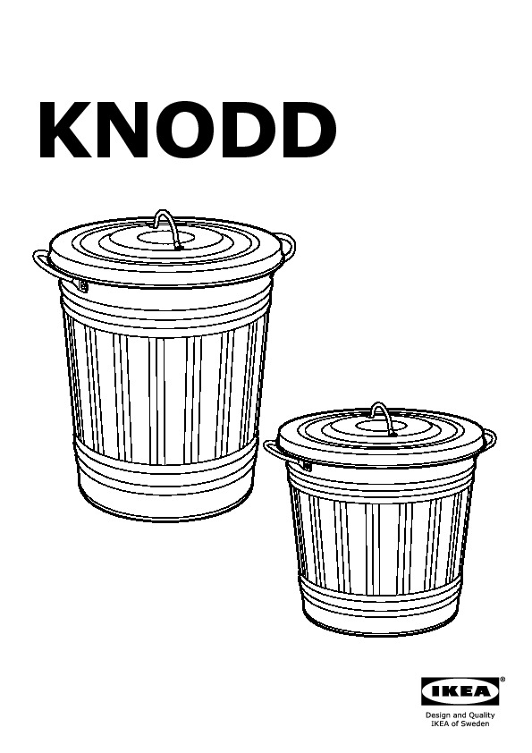 KNODD Bin with lid