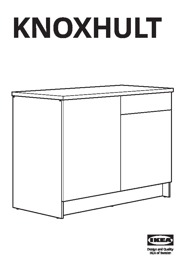 KNOXHULT Base cabinet with doors and drawer