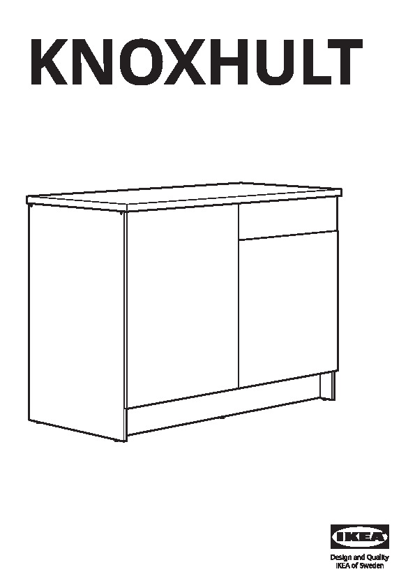 KNOXHULT mobile base con ante e cassetto, bianco, 180 cm - IKEA Italia