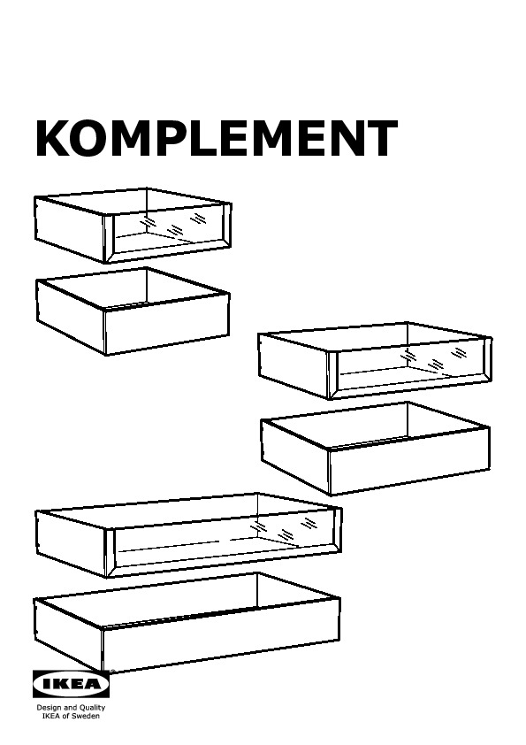 KOMPLEMENT drawer with glass front