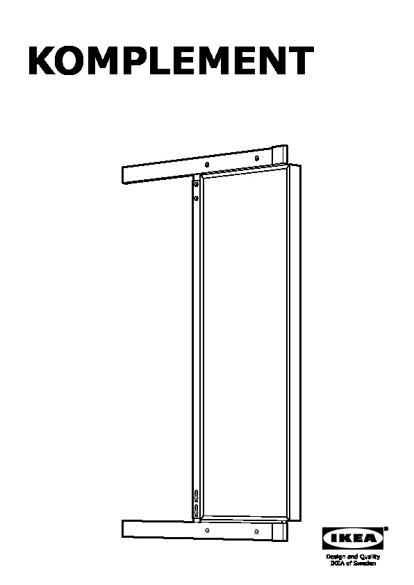 KOMPLEMENT pull-out mirror with hooks