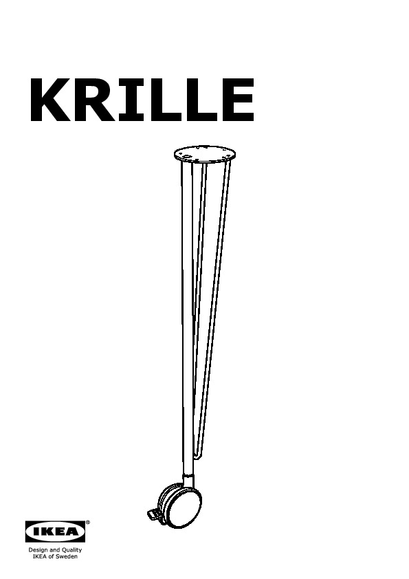 KRILLE leg with caster