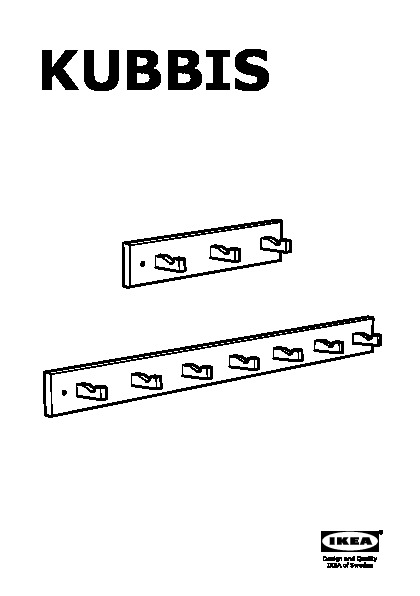 KUBBIS Rack with 7 hooks