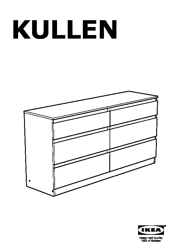 Kullen 6 Drawer Dresser Black Brown, Malm 6 Drawer Dresser Instructions Ikea