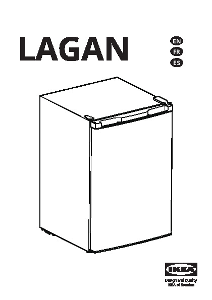 LAGAN Fridge with freezer compartment