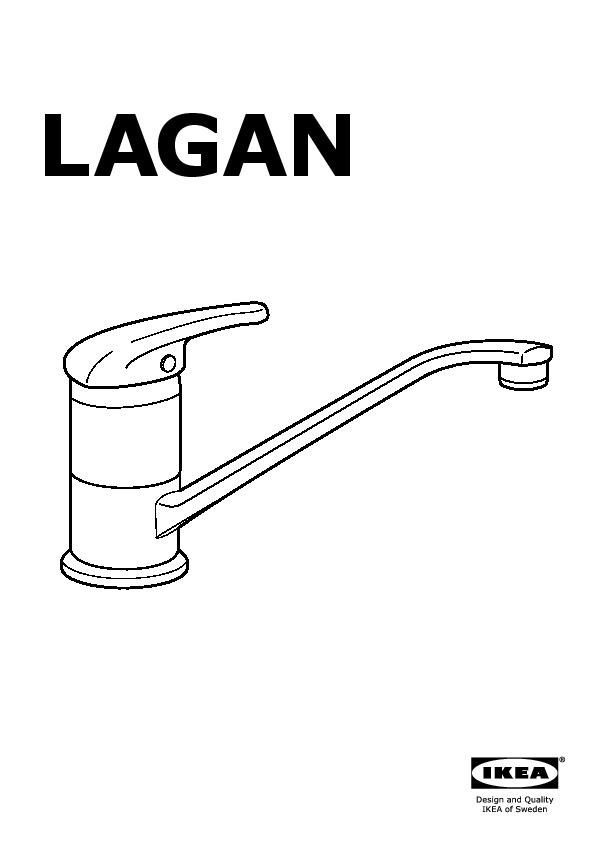 LAGAN Single-lever kitchen mixer tap