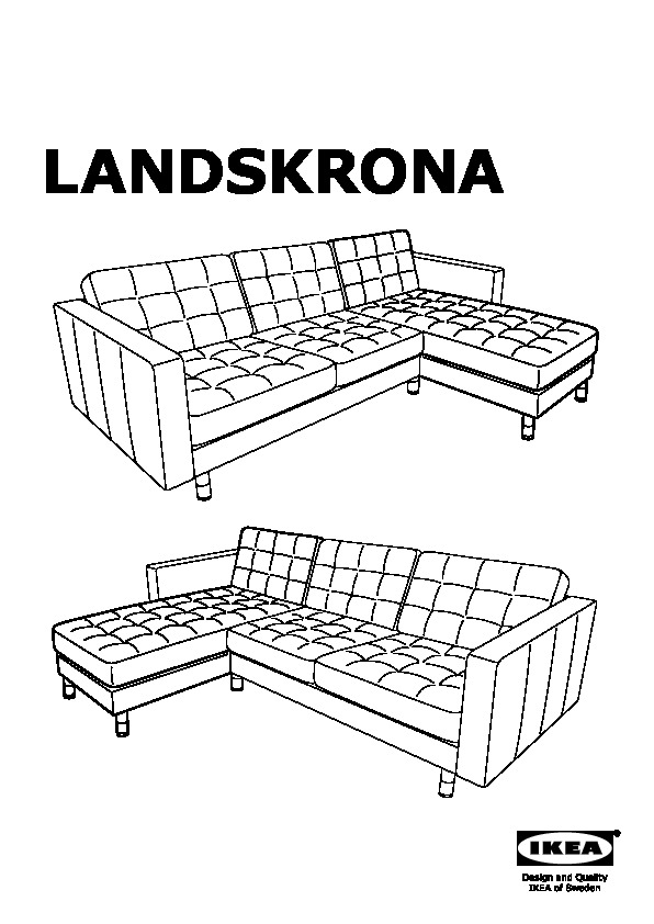 Landskrona Sofa And Chaise Lounge Grann