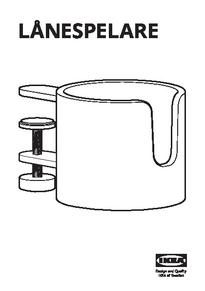 LÅNESPELARE mug holder, black - IKEA