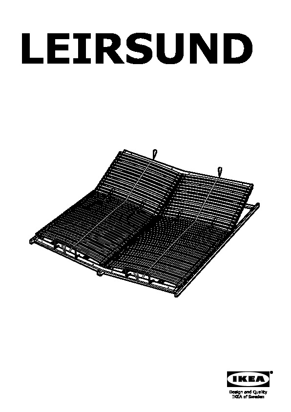 LEIRSUND Slatted bed base, adjustable