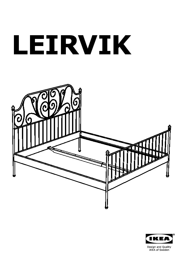 Leirvik Bed Frame White Lönset Ikeapedia, Leirvik Bed Frame White Queen