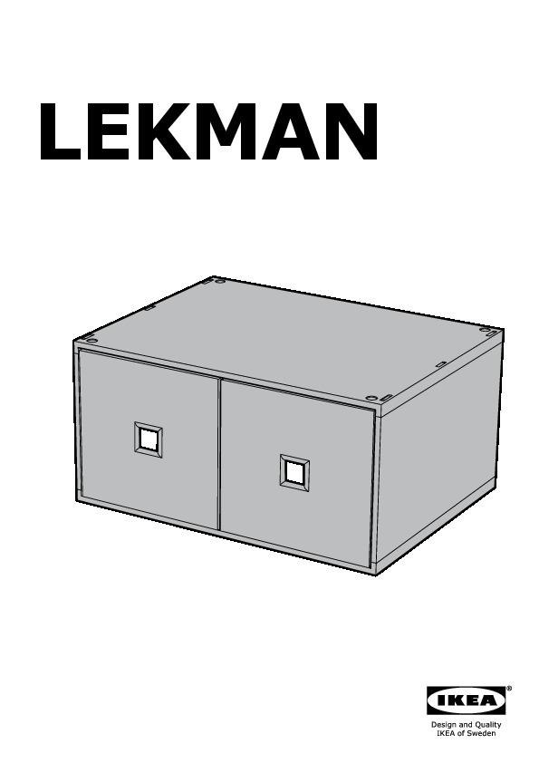 LEKMAN Mini-commode 2 tiroirs