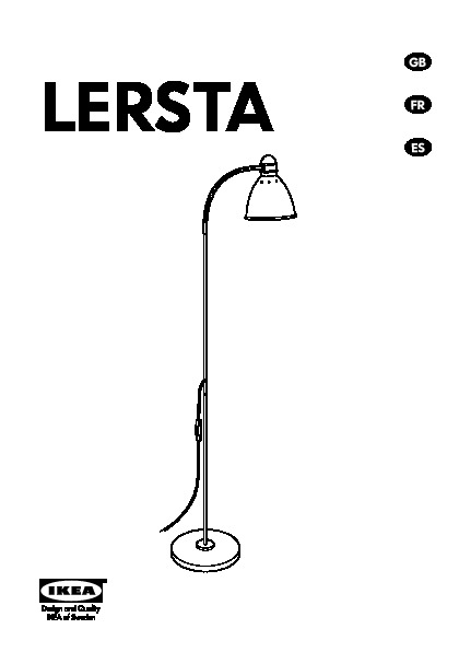 LERSTA Floor/reading lamp with LED bulb