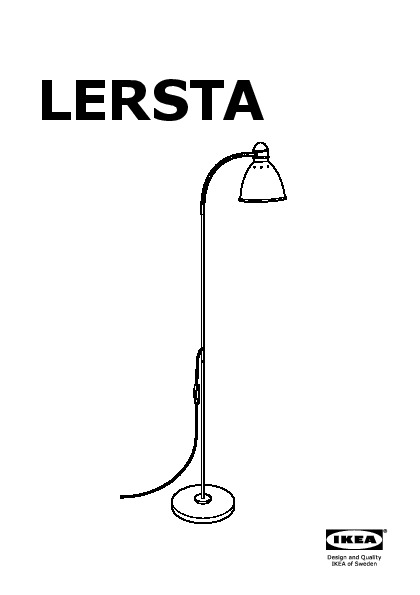 Lersta Reading Floor Lamp Aluminium, Floor Lamp Assembly Instructions