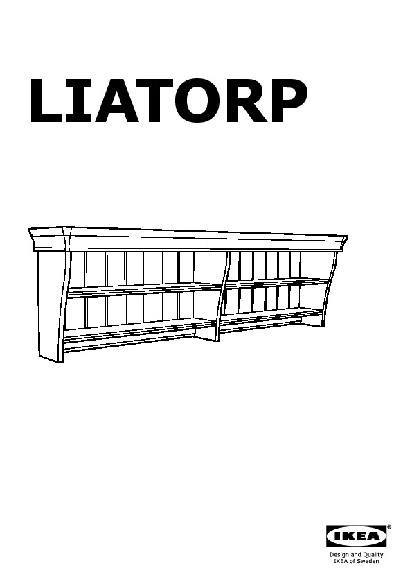 LIATORP Wall/bridging shelf