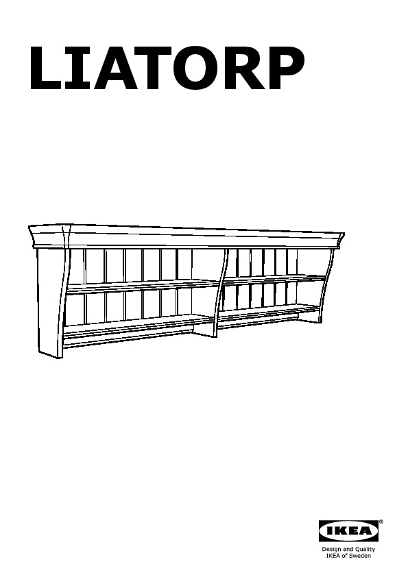 LIATORP Wall/bridging shelf