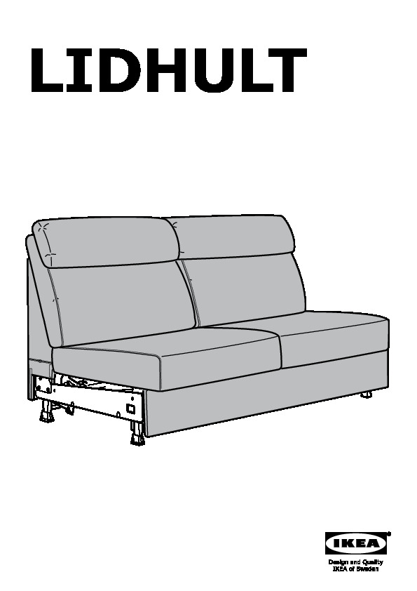 LIDHULT Cover for 2-seat sofa-bed section