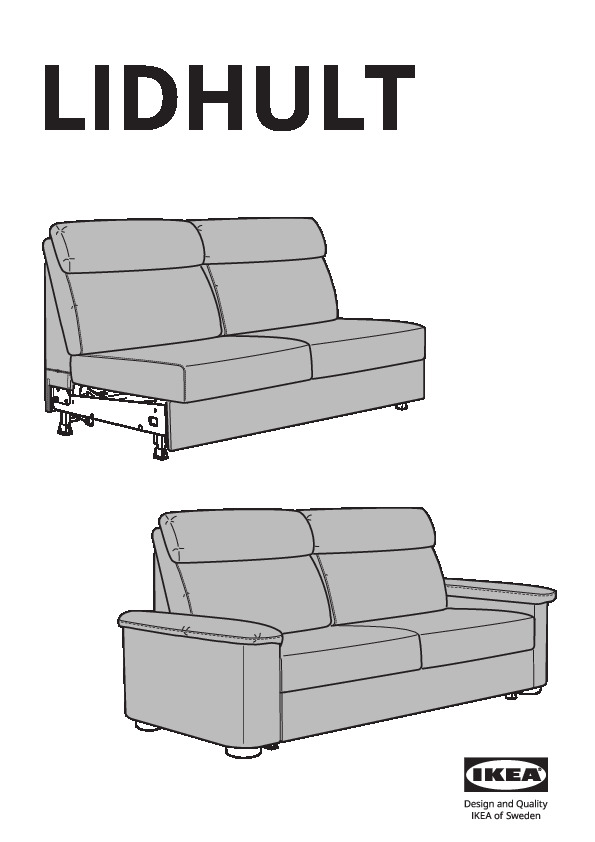 LIDHULT Frame, 2-seat sofa-bed section
