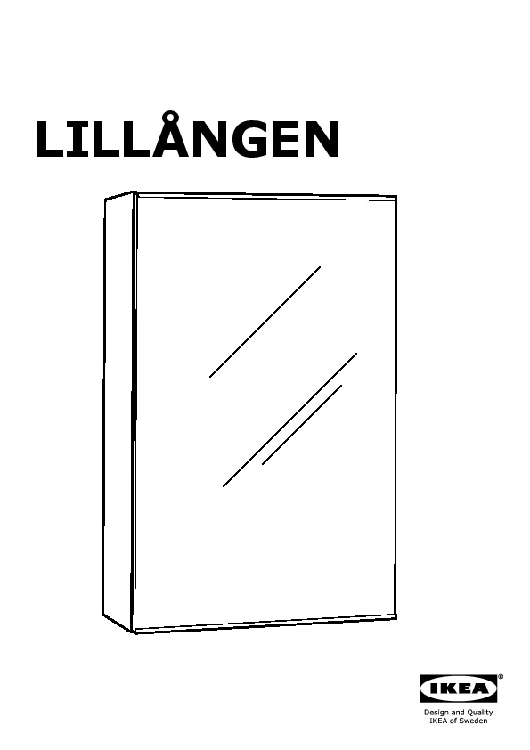 LILLÅNGEN Mirror cabinet with 1 door