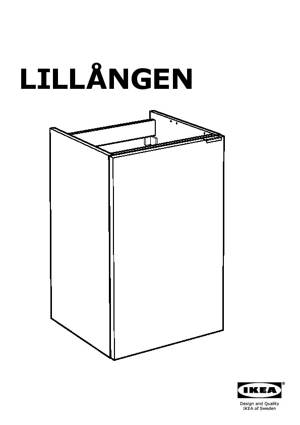 LILLÅNGEN sink cabinet with 1 door
