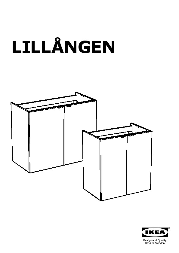 LILLÅNGEN sink cabinet with 2 doors
