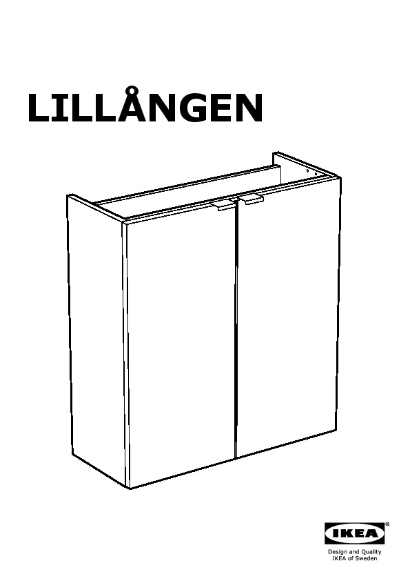 LILLÅNGEN wash-basin cabinet with 2 doors