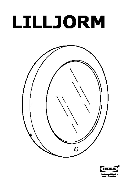 Lilljorm Mirror With Integrated, Ikea Round Mirror Installation Instructions
