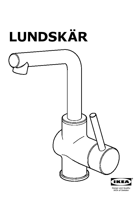 LUNDSKÄR Mitigeur lavabo avec bonde