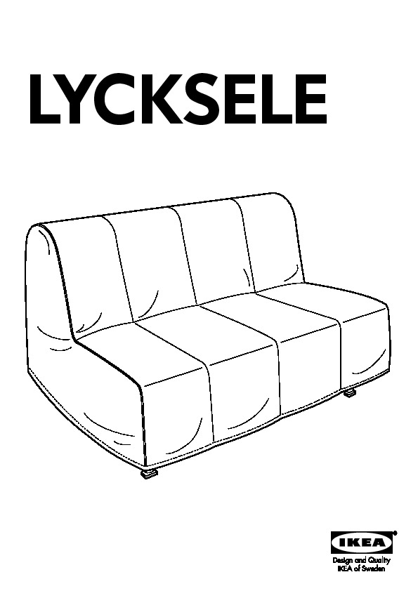 LYCKSELE two-seat sofa-bed frame