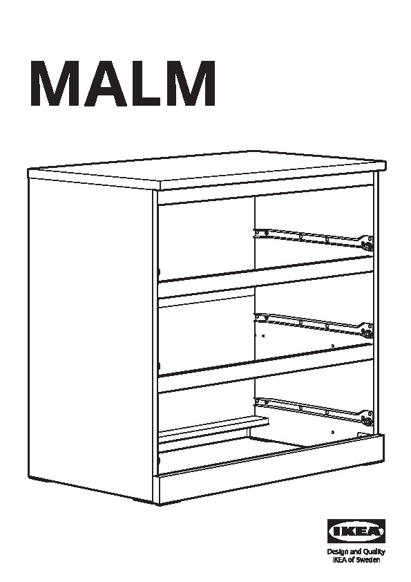 MALM 3-drawer chest