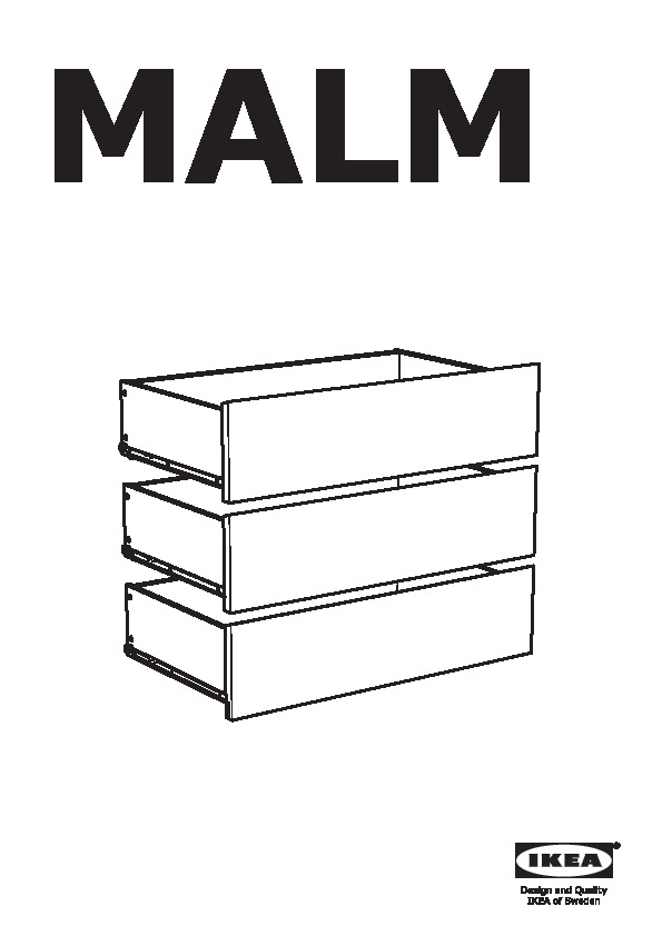 MALM 3-drawer chest