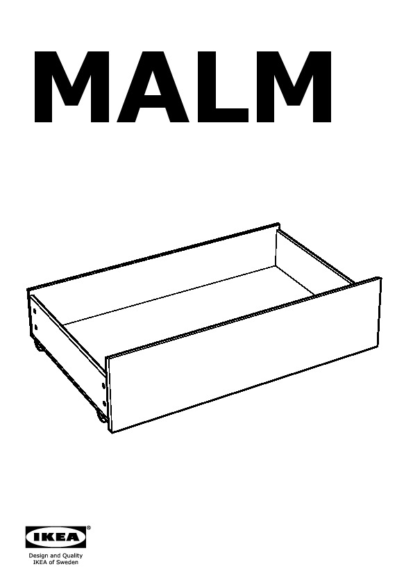 MALM Bed storage box for high bed frame