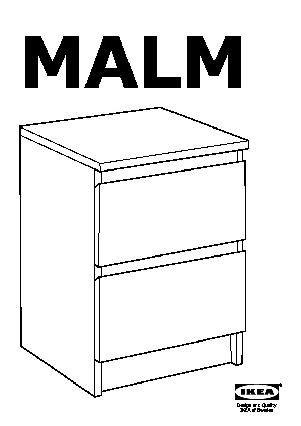 MALM Chest of 2 drawers