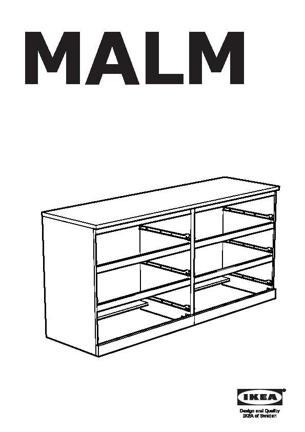 MALM Chest of 6 drawers