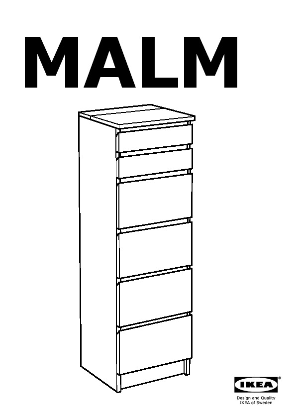 Malm Chest Of 6 Drawers Oak Veneer, Ikea Malm Tall Dresser Dimensions