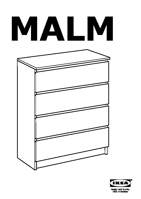 MALM 4-drawer chest