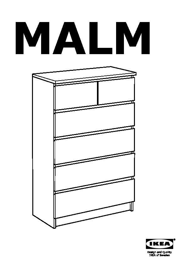 MALM 6-drawer chest