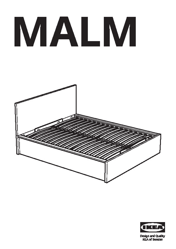 MALM Struttura letto con contenitore