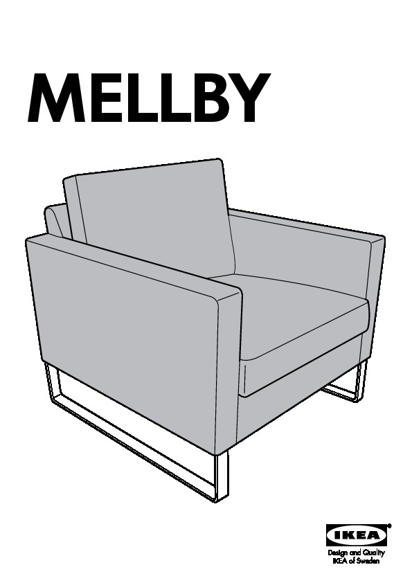 MELLBY Housse de fauteuil