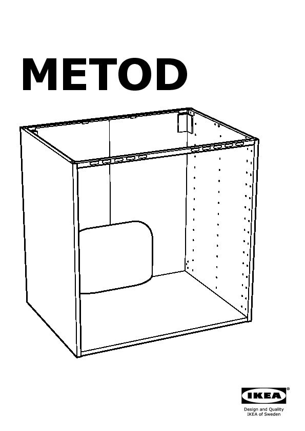 METOD base cabinet for built-in oven/sink
