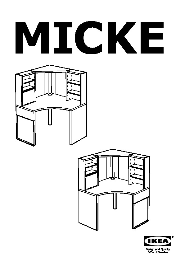 Micke Corner Workstation Black Brown Ikea United States Ikeapedia