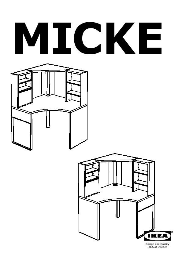 Micke Corner Workstation Black Brown Ikea United Kingdom Ikeapedia