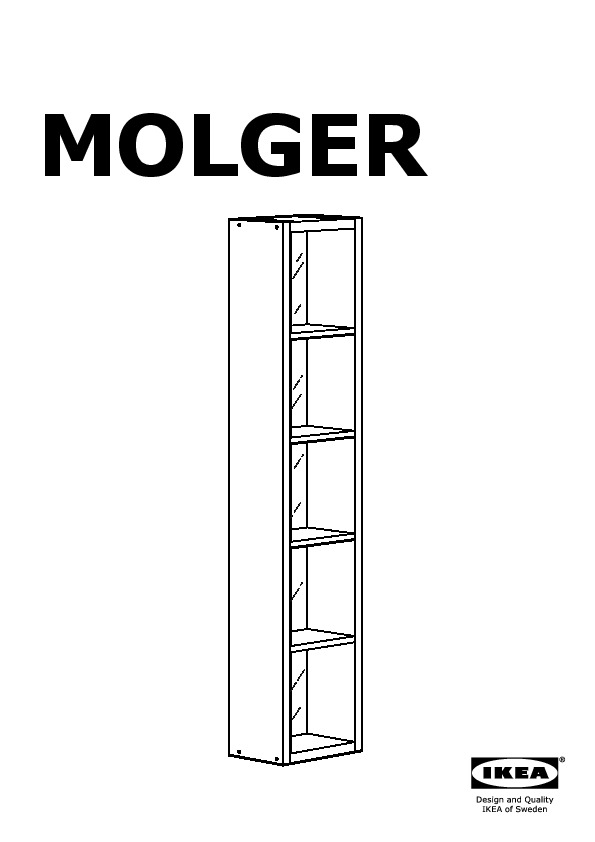 MOLGER Mirrored shelf unit