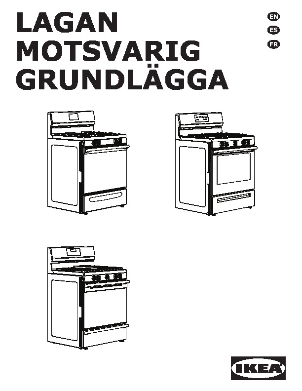 MOTSVARIG Range with gas cooktop