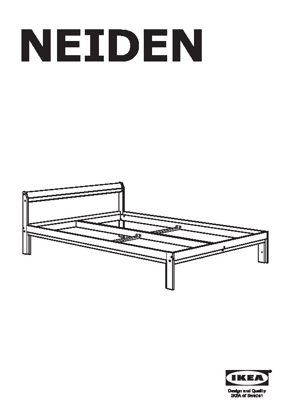 Neiden Bed Frame Pine Birch Luröy, Ikea Bed Frame Slats Instructions