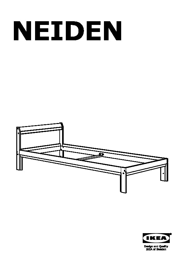 NEIDEN Cadre de lit, pin/Luröy, 90x200 cm - IKEA