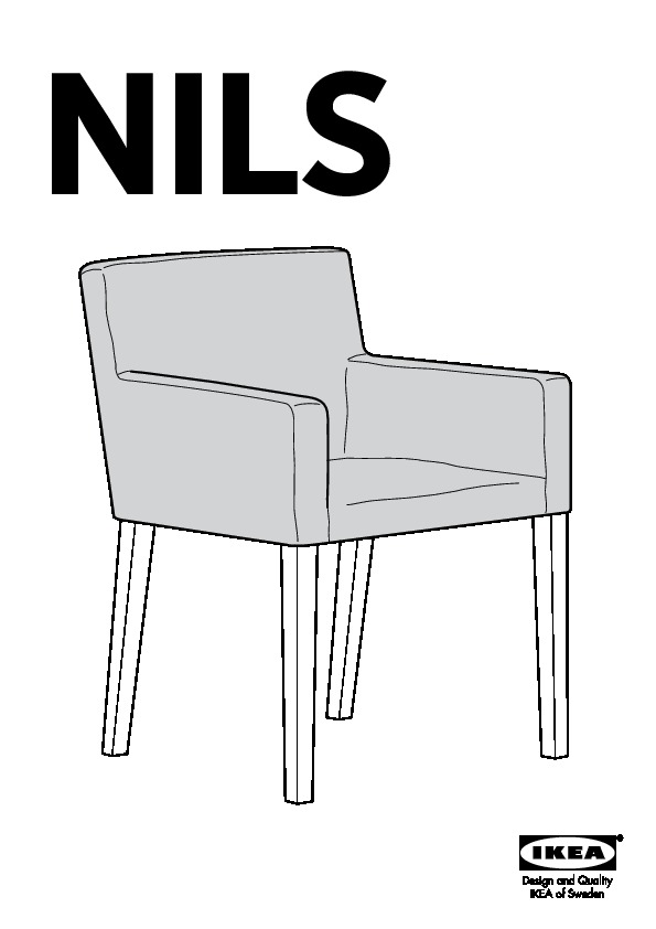 Nils Armchair Black Blekinge White, Ikea Chair Dimensions